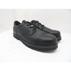Dakota Men's Lace-Up Steel Toe Sport Oxford Shoes 3023 Black Leather Size 10.5M